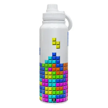 Tetris blocks, Θερμός 1L Ανοξείδωτο με Βάση Κινητού & Διπλά Τοιχώματα