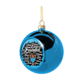 i love melanin, Χριστουγεννιάτικη μπάλα δένδρου Μπλε 8cm