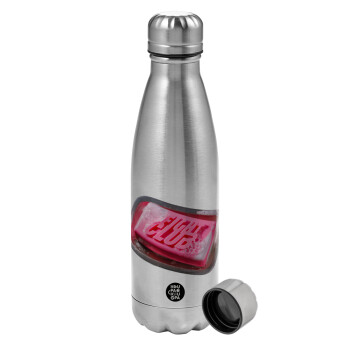 Fight Club, Metallic water bottle, stainless steel, 750ml