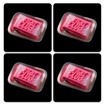 Fight Club, ΣΕΤ 4 Σουβέρ ξύλινα τετράγωνα (9cm)