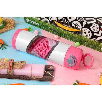 Fight Club, Πασχαλινή Λαμπάδα με Παιδικό παγούρι θερμό, ανοξείδωτο, με καλαμάκι ασφαλείας, ΡΟΖ (500ml)