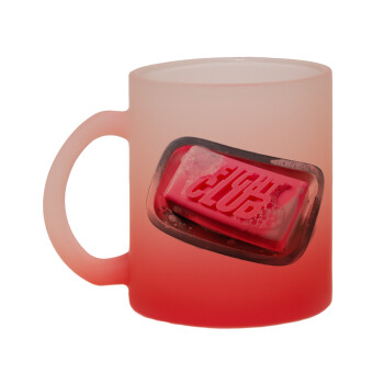 Fight Club, Κούπα γυάλινη δίχρωμη με βάση το κόκκινο ματ, 330ml