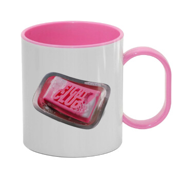 Fight Club, Κούπα (πλαστική) (BPA-FREE) Polymer Ροζ για παιδιά, 330ml