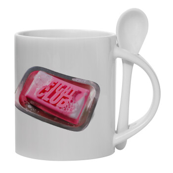 Fight Club, Ceramic coffee mug with Spoon, 330ml (1pcs)