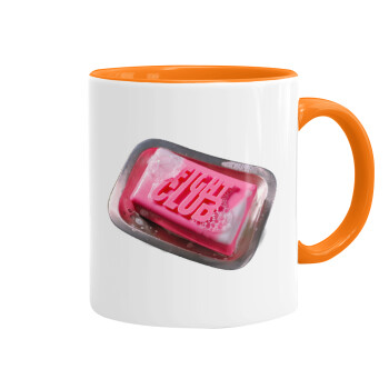 Fight Club, Mug colored orange, ceramic, 330ml