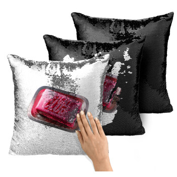 Fight Club, Μαξιλάρι καναπέ Μαγικό Μαύρο με πούλιες 40x40cm περιέχεται το γέμισμα