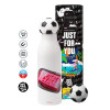 Soccer Metal mug thermos, double wall, 550ml