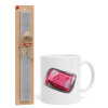 Easter Set, Ceramic Cup (330ml) & Easter aromatic flat candle (30cm) (GRAY)