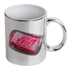 Mug ceramic, silver mirror, 330ml