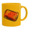 Ceramic coffee mug yellow, 330ml