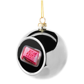 Fight Club, Silver 8cm Christmas tree ball ornament
