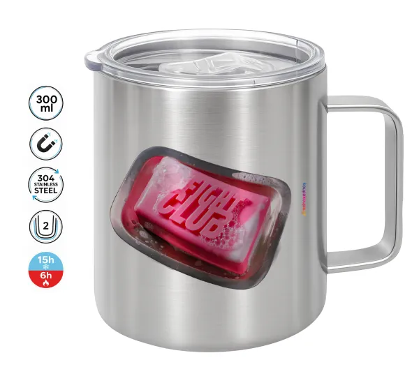 Fight Club — Double-walled stainless steel mug 300ml with temperature-retaining lid
