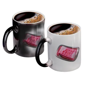 Fight Club, Color changing magic Mug, ceramic, 330ml when adding hot liquid inside, the black colour desappears (1 pcs)
