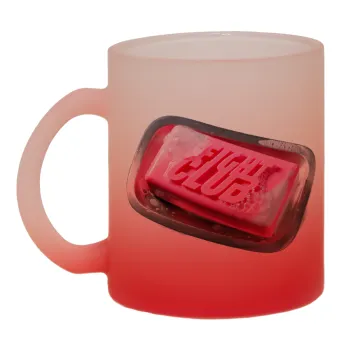 Fight Club, Κούπα γυάλινη δίχρωμη με βάση το κόκκινο ματ, 330ml