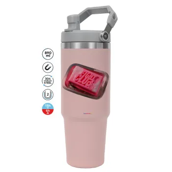 Fight Club, Pink color, 890ml (30oz) stainless Steel Tumbler with Handle