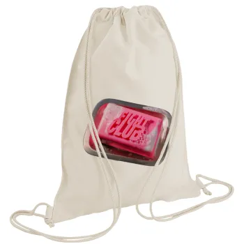 Fight Club, Backpack bag GYMBAG natural (28x40cm)