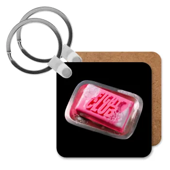 Fight Club, Μπρελόκ Ξύλινο τετράγωνο MDF