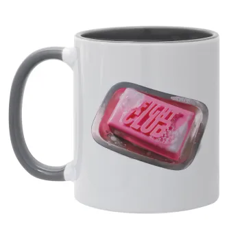 Fight Club, Κούπα χρωματιστή γκρι, κεραμική, 330ml
