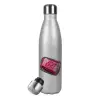 Metallic Glitter Silver Thermos Flask (Stainless steel), double-walled, 500ml