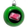 Green Christmas tree ornament bauble 8cm