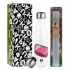 Easter candle, metallic white thermos bottle (500ml) & aromatic flat candle (30cm) (GRAY)
