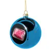 Blue Christmas tree ball ornament 8cm