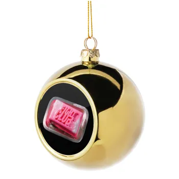 Fight Club, Golden Christmas tree ball ornament 8cm