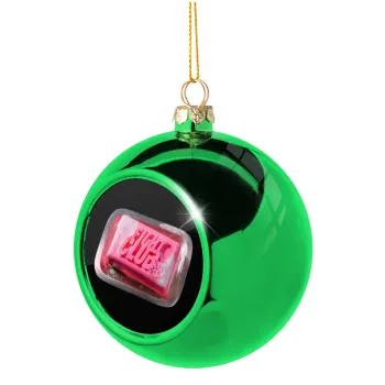 Fight Club, Green Christmas tree ornament ball 8cm
