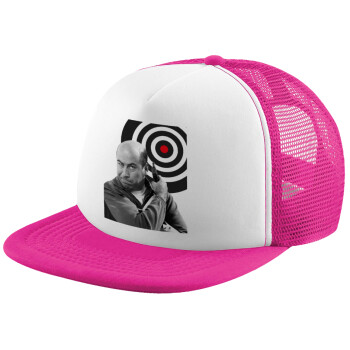 Θου Βου Φαλακρός Πράκτωρ, Καπέλο Soft Trucker με Δίχτυ Pink/White 