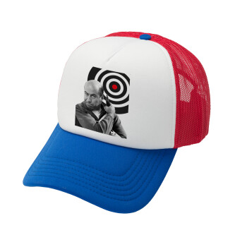 Θου Βου Φαλακρός Πράκτωρ, Καπέλο Soft Trucker με Δίχτυ Red/Blue/White 