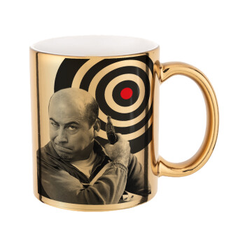 Θου Βου Φαλακρός Πράκτωρ, Mug ceramic, gold mirror, 330ml