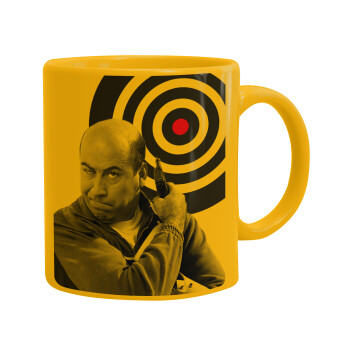 Θου Βου Φαλακρός Πράκτωρ, Ceramic coffee mug yellow, 330ml (1pcs)