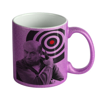 Θου Βου Φαλακρός Πράκτωρ, Κούπα Μωβ Glitter που γυαλίζει, κεραμική, 330ml