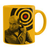 Ceramic coffee mug yellow, 330ml
