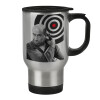 Κούπα ταξιδιού ανοξείδωτη με καπάκι, διπλού τοιχώματος (θερμό) 450ml