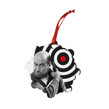 Θου Βου Φαλακρός Πράκτωρ, Christmas ornament snowflake wooden 7.5cm