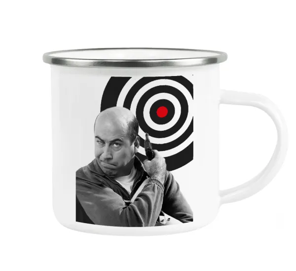 Θου Βου Φαλακρός Πράκτωρ — Metallic enamel cup white 360ml