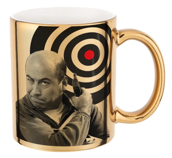 Θου Βου Φαλακρός Πράκτωρ — Mug ceramic, gold mirror, 330ml
