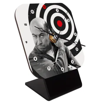 Θου Βου Φαλακρός Πράκτωρ, Quartz Wooden table clock with hands (10cm)