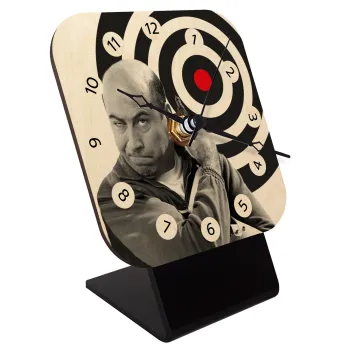 Θου Βου Φαλακρός Πράκτωρ, Quartz Table clock in natural wood (10cm)