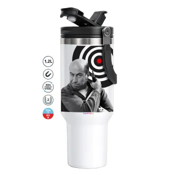 Θου Βου Φαλακρός Πράκτωρ, Mega Tumbler με καπάκι, διπλού τοιχώματος (θερμό) 1,2L