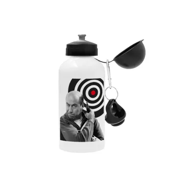 Θου Βου Φαλακρός Πράκτωρ, Μεταλλικό παγούρι νερού, Λευκό, αλουμινίου 500ml