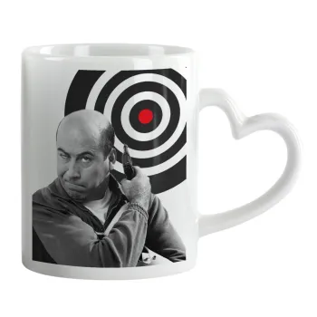 Θου Βου Φαλακρός Πράκτωρ, Κούπα καρδιά χερούλι λευκή, κεραμική, 330ml