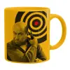 Ceramic coffee mug yellow, 330ml
