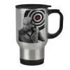 Κούπα ταξιδιού ανοξείδωτη με καπάκι, διπλού τοιχώματος (θερμό) 450ml
