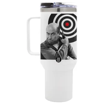 Θου Βου Φαλακρός Πράκτωρ, Mega Tumbler με καπάκι, διπλού τοιχώματος (θερμό) 1,2L