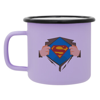 Superman hands, Κούπα Μεταλλική εμαγιέ ΜΑΤ Light Pastel Purple 360ml