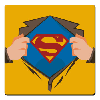 Superman hands, Τετράγωνο μαγνητάκι ξύλινο 6x6cm