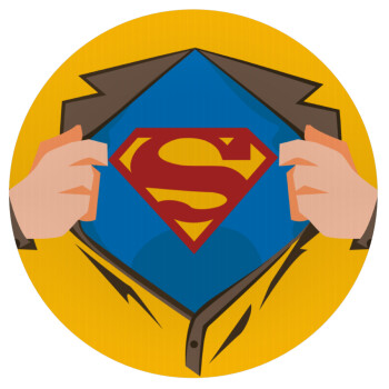 Superman hands, Mousepad Round 20cm