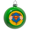 Green Christmas tree ornament bauble 8cm